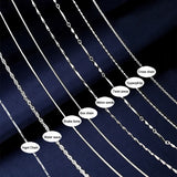 925 Silver Melon Seed/Water Wave Necklace for Women 40cm/45cm