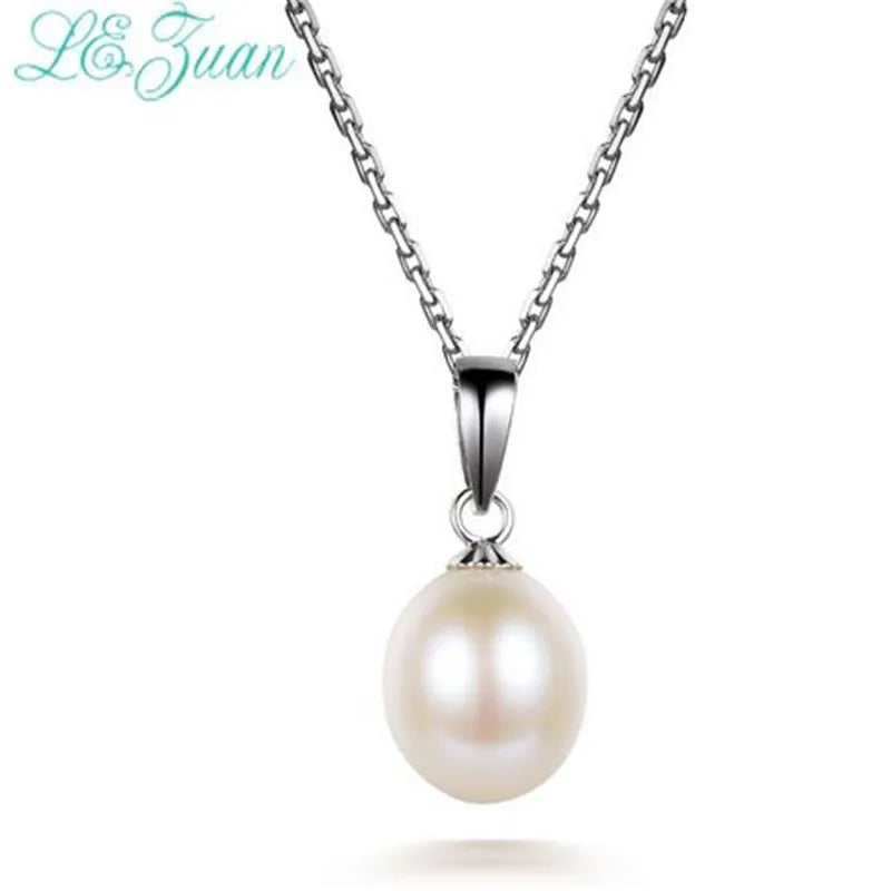 925 Silver Chain & Pearl Pendant Necklace