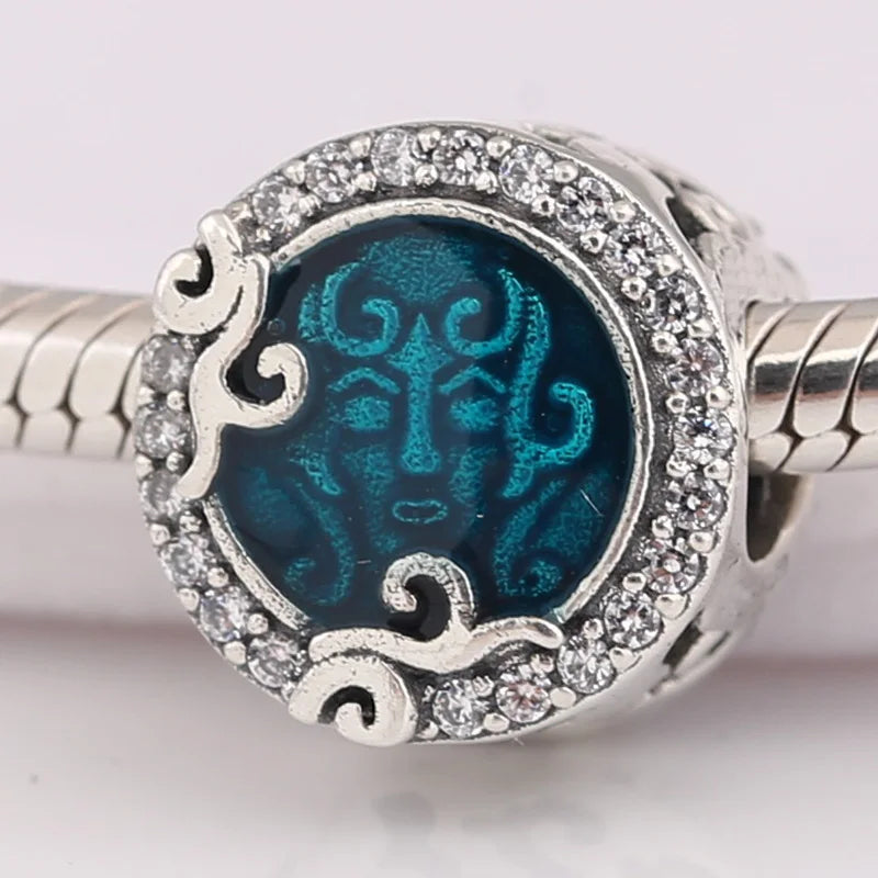 925 Sterling Silver Haunted House Enamel Charm for Bracelet