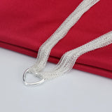 925 Silver Charm Tassel Heart Jewelry Set for Women