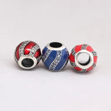 925 Sterling Silver Red Charm Beads Jewelry