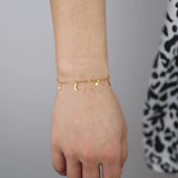 925 Sterling Silver Charm Bracelet for Women Lightning Moon Star