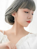 925 Silver Circle Earrings for Women - Asymmetric Style