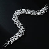 925 Silver Wedding Bracelet for Women Men