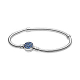 925 Silver Heart & Star Clasp Bracelet for Charm Beads DIY