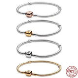 925 Silver Bucket Clasp Bracelet for DIY Pendant Beads