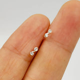 925 Silver Clear Crystal Nose Stud Piercing 20pcs/pack