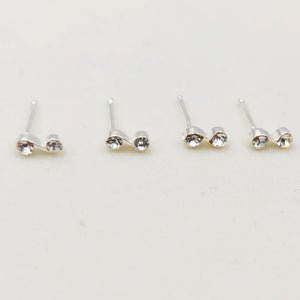 925 Silver Clear Crystal Nose Stud Piercing 20pcs/pack