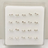 925 Silver Clear Crystal Nose Stud Piercing 20pcs/pack