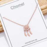 925 Sterling Silver Dream Net Necklace Choker Hipster Fine Jewelry for Women