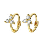 925 Silver Round Heart Star Geometric Hoop Earrings for Women