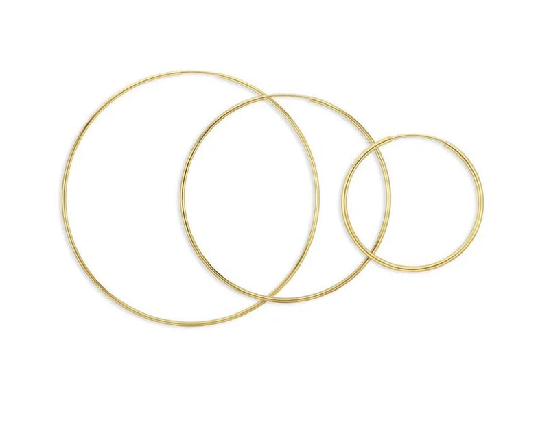 925 Silver Earring Classic Tube Round Ear Ring Size Wild F