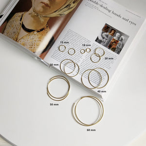 925 Silver Earring Classic Tube Round Ear Ring Size Wild F