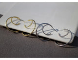 925 Sterling Silver Double Ring Twist Earring