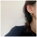 925 Sterling Silver Double Ring Twist Earring