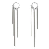 925 Sterling Silver Love Heart Tassel Earrings for Girls