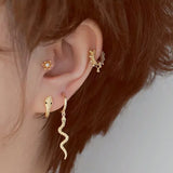 925 Sterling Silver Snake Ear Ring Boy Girl Silver Ear Jewelry