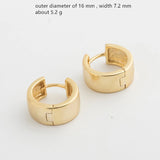 925 Sterling Silver Wide-Edge Large Earrings