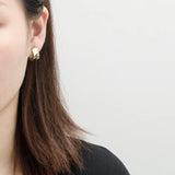 925 Sterling Silver Wide-Edge Large Earrings