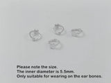 925 Silver Earring Hollow Star Butterfly Ear Bone Ear Ring Ear Buckle