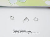 925 Silver Earring Hollow Star Butterfly Ear Bone Ear Ring Ear Buckle