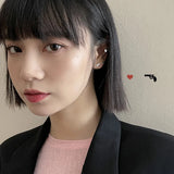 925 Silver Mini Skull Ear Bone Nail Bear Stud Earring