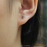 925 Silver Mini Skull Ear Bone Nail Bear Stud Earring