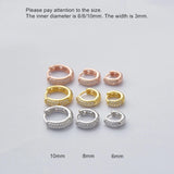 925 Silver Zircon Wide-Faced Ear Ring for Girls Boys