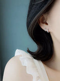 925 Silver Zircon Wide-Faced Ear Ring for Girls Boys