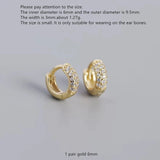 925 Silver Zircon Wide-Faced Ear Ring for Girls Boys