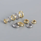 925 Silver Zircon Wide-Faced Ear Ring for Girls Boys