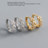 925 Silver Earring Zircon Olive Leaf Design Silver Ear Jewelry