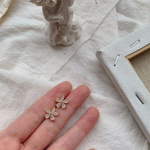 925 Sterling Silver Cherry Blossom Stud Earrings