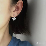 925 Sterling Silver Cherry Blossom Stud Earrings