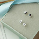 925 Sterling Silver Cherry Blossom Stud Earrings
