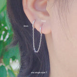 925 Silver Zircon Bow Circle Star Earrings