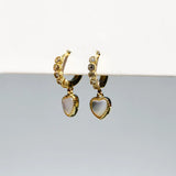 925 Silver Zircon Heart Shell Drop Earring for Women