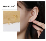 925 Silver Ball Stud Earrings Pig Nose Shape Boy Girl Ear Jewelry