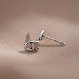 925 Silver Ball Stud Earrings Pig Nose Shape Boy Girl Ear Jewelry