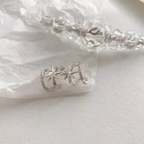 925 Silver Round Star Stud Earrings Wide Version Female Jewelry