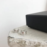 925 Silver Round Star Stud Earrings Wide Version Female Jewelry