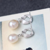 925 Silver Earrings with Natural Pearl