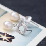 925 Silver Earrings with Natural Pearl
