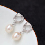 925 Silver Earrings with Natural Pearl