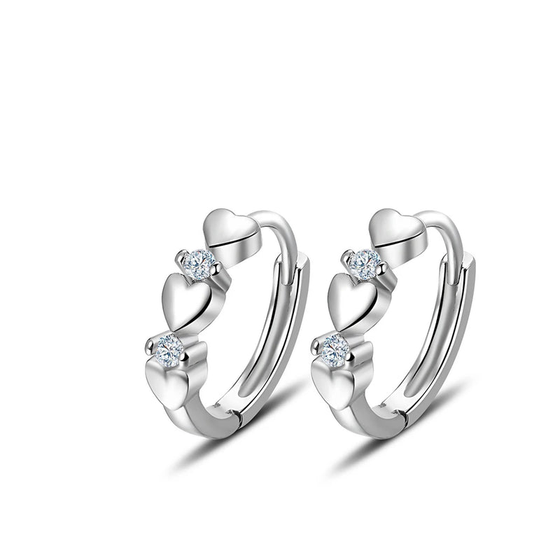 925 Sterling Silver Micro Inlay Zircon Clip Earrings