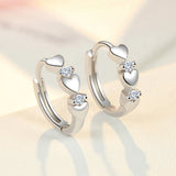 925 Sterling Silver Micro Inlay Zircon Clip Earrings