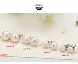 925 Silver Earrings with Pink Purple Cold Cultured Pearl for Women