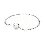 925 Sterling Silver Mini Bead Chain Snake Bone Bracelet for DIY Jewelry
