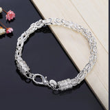 Sterling Silver Faucet Chain Bracelet for Women Men