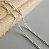 925 Silver Double Layered Bead Chains Anklet